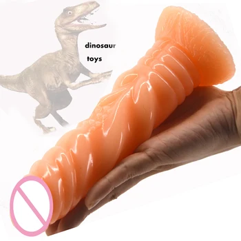 Gyvūnų dildo dinozaurų juoda varpos varžto sriegio pakelti taško skatinti dildo suaugusiems, sekso žaislai analinis kaištis masažas juodas dildo