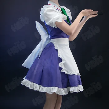 TouHou Project Cosplay Kostiumų Izayoi Sakuya cosplay kostiumas Maid suknelė, sijonas Touhou Project anime dress Helovinas Kostiumai